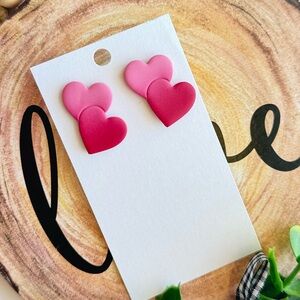 Polymer clay earrings | Valentines 🩷❤️